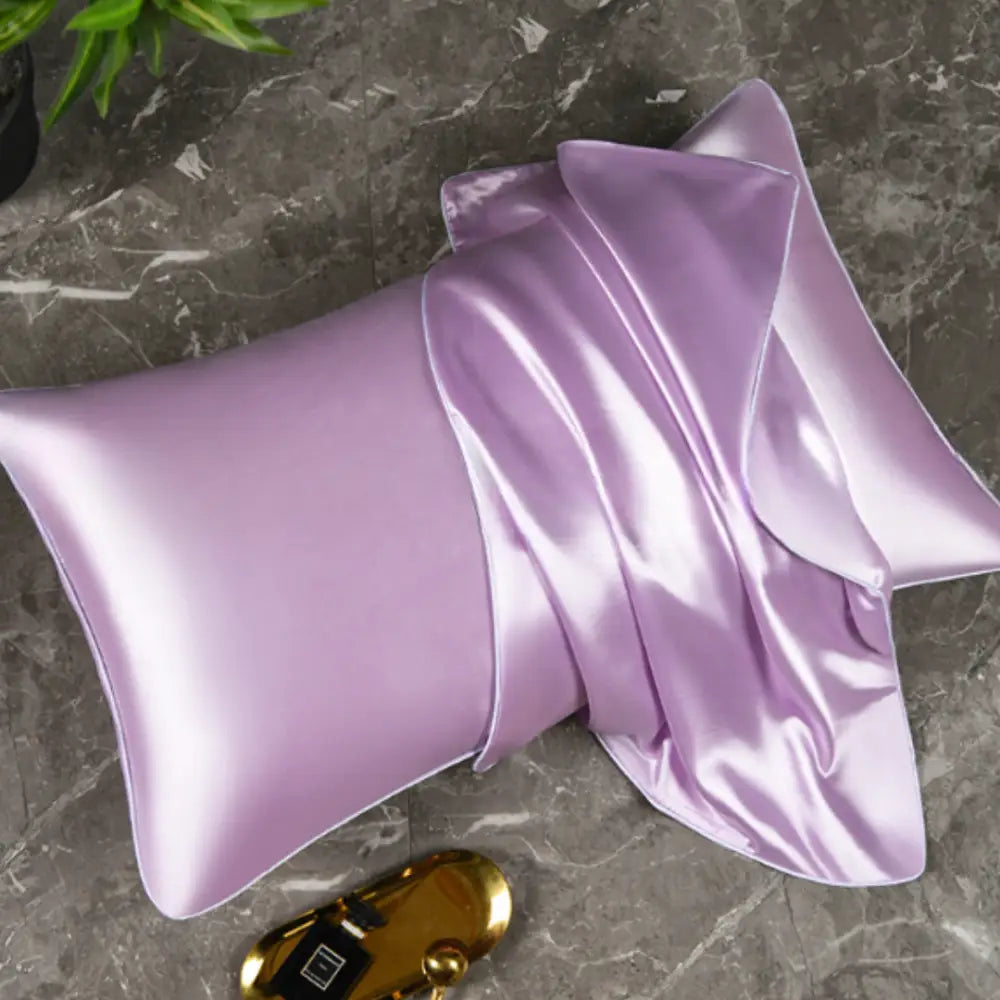 Taie d’oreiller satin 50x70 - Violet clair