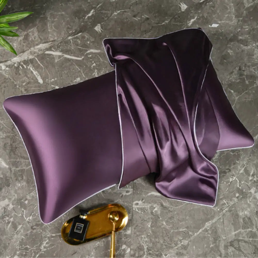 Taie d’oreiller satin 50x70 - Violet foncé