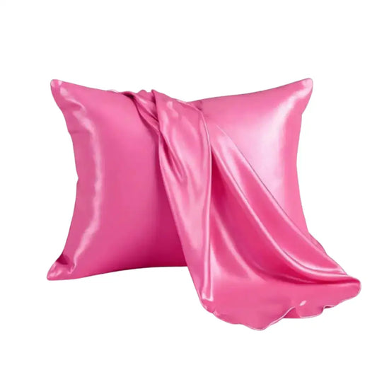 Taie oreiller soie rose