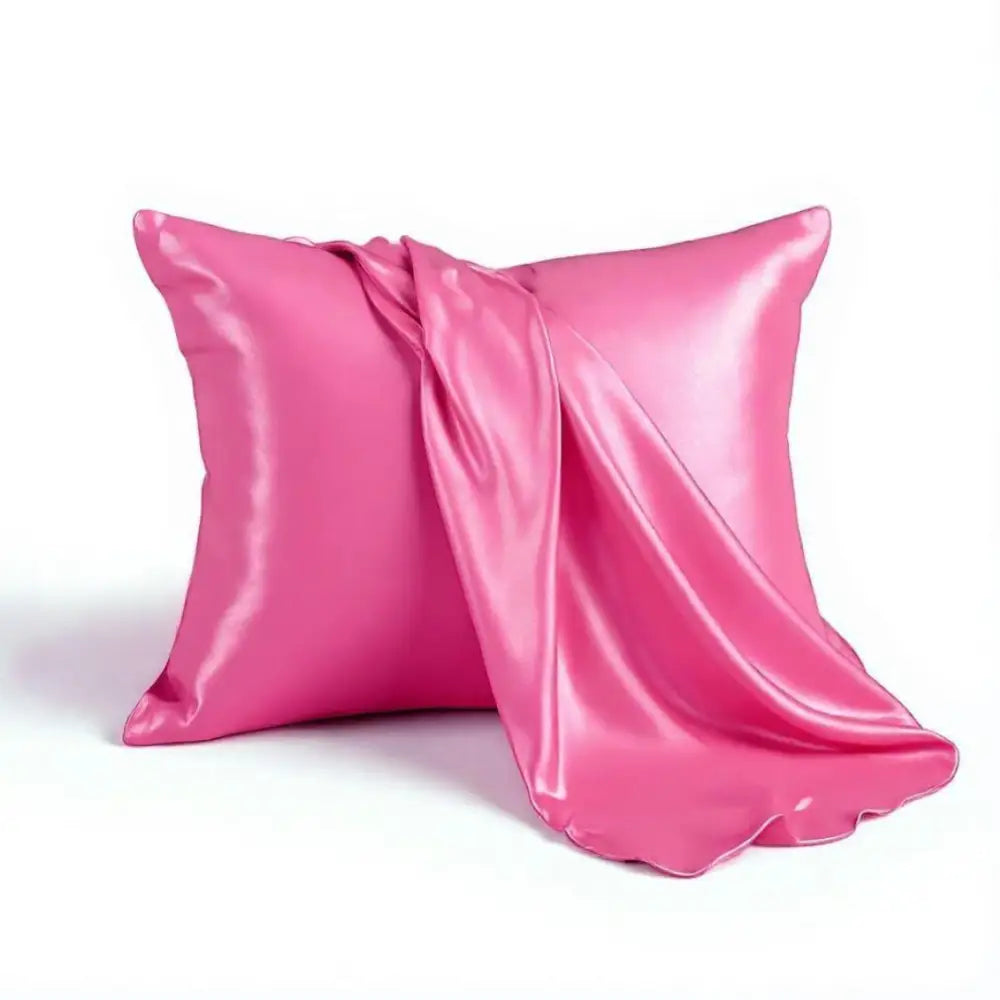 Taie oreiller soie rose - 51-66 cm